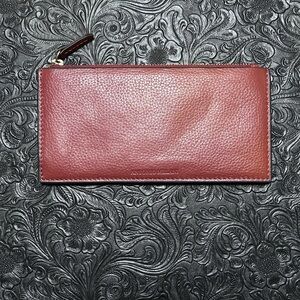 Antonio Melani Burgundy Leather Clutch Wallet